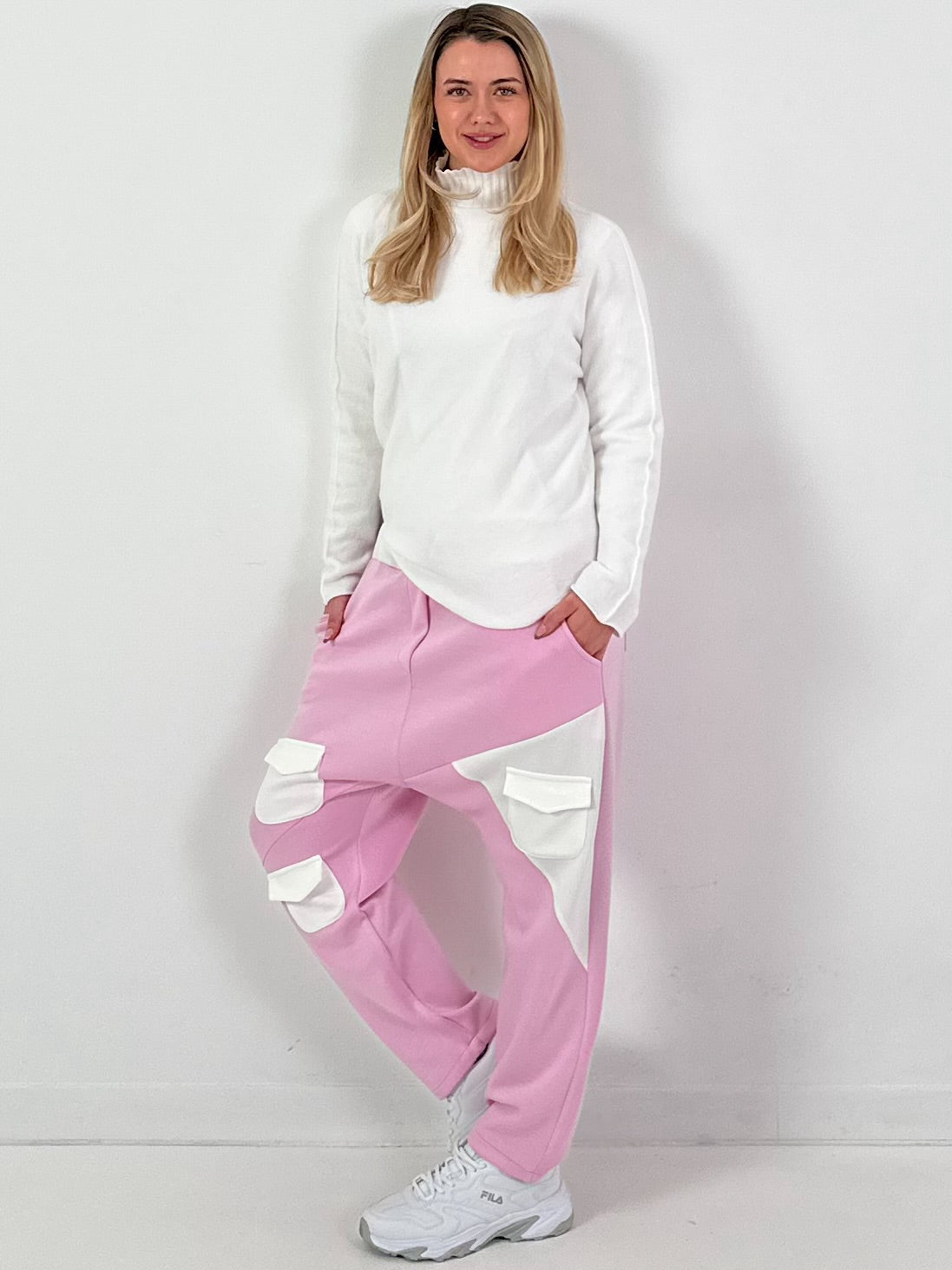Baggy broek model "Pocket Style" - roze