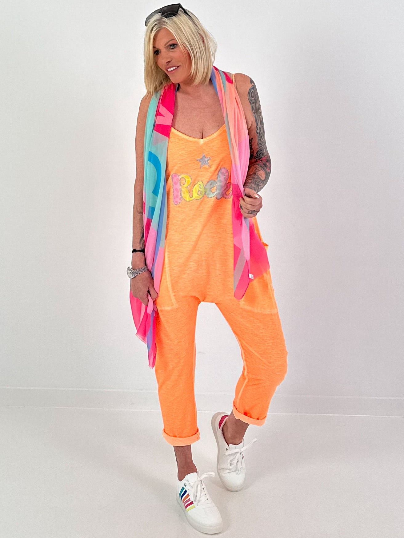 Jumpsuit Skirt - neon orange