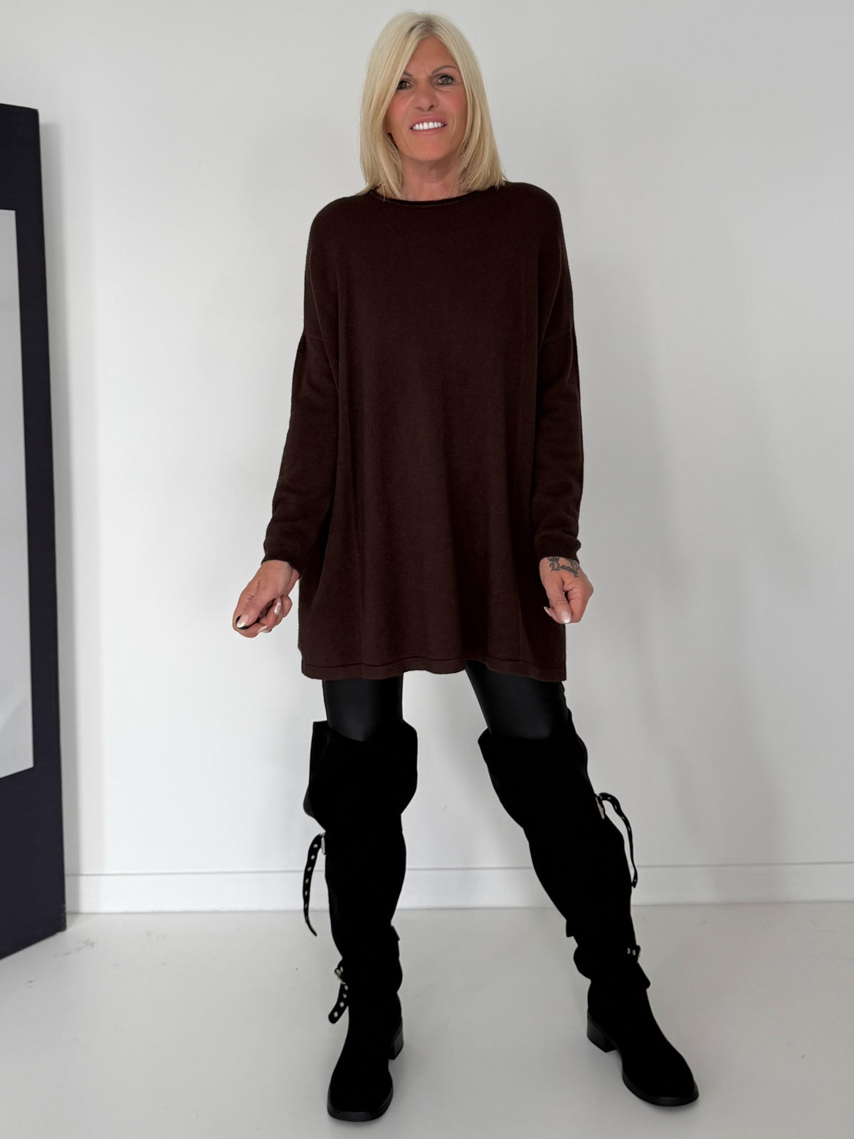 Longpullover - mokka