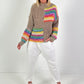 Pullover Modell "Rainbow Dream Knit" - taupe