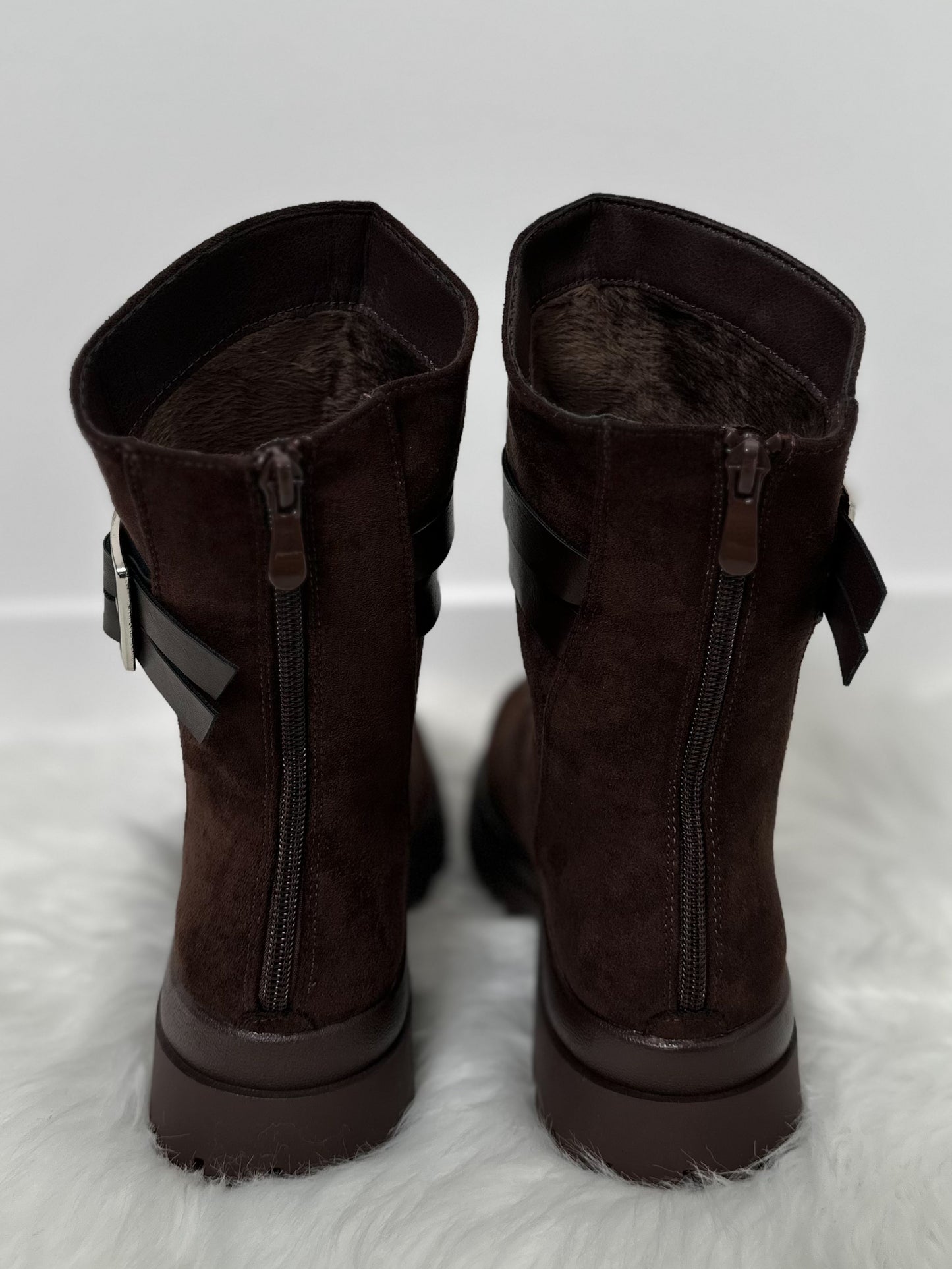 Bootie model "Buckle" - chocolate