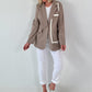 Blazer mit Statement Patch - taupe