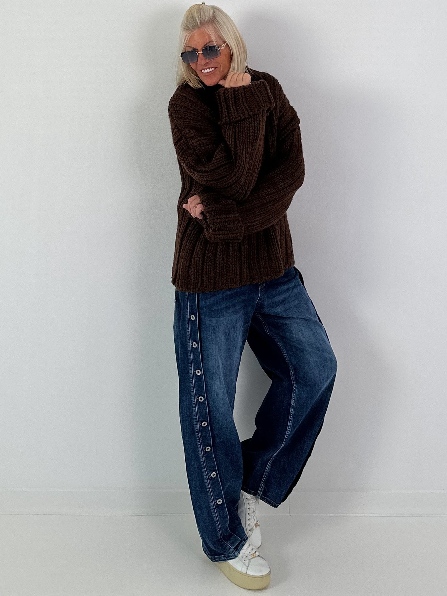 Chunky knit sweater - mocha