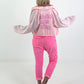 Short jacket with back print - pink