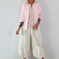 Leichte Feinstrickjacke mit Knopf- rosa
