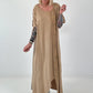T-Shirt Kleid mit Ösen -camel