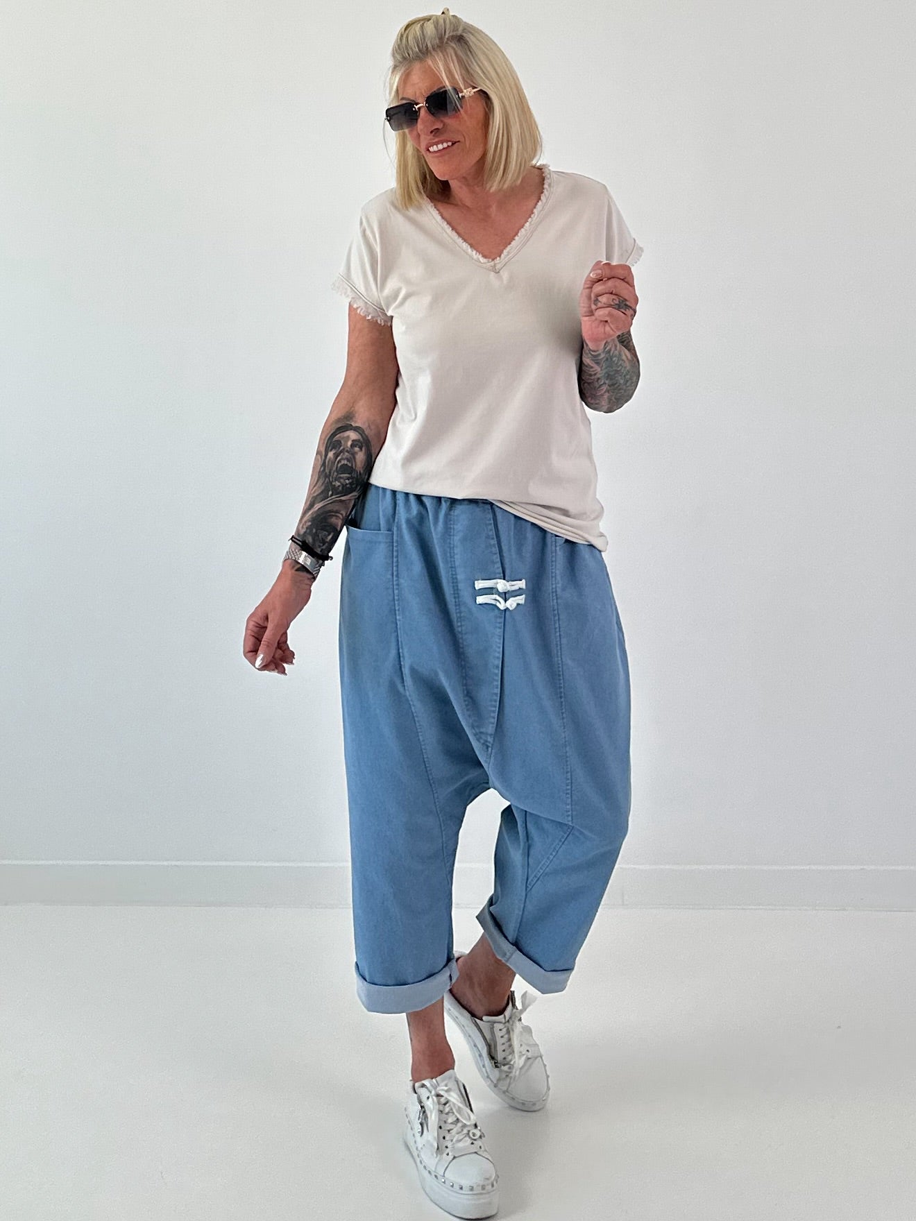 Jeans Baggy  - hellblau