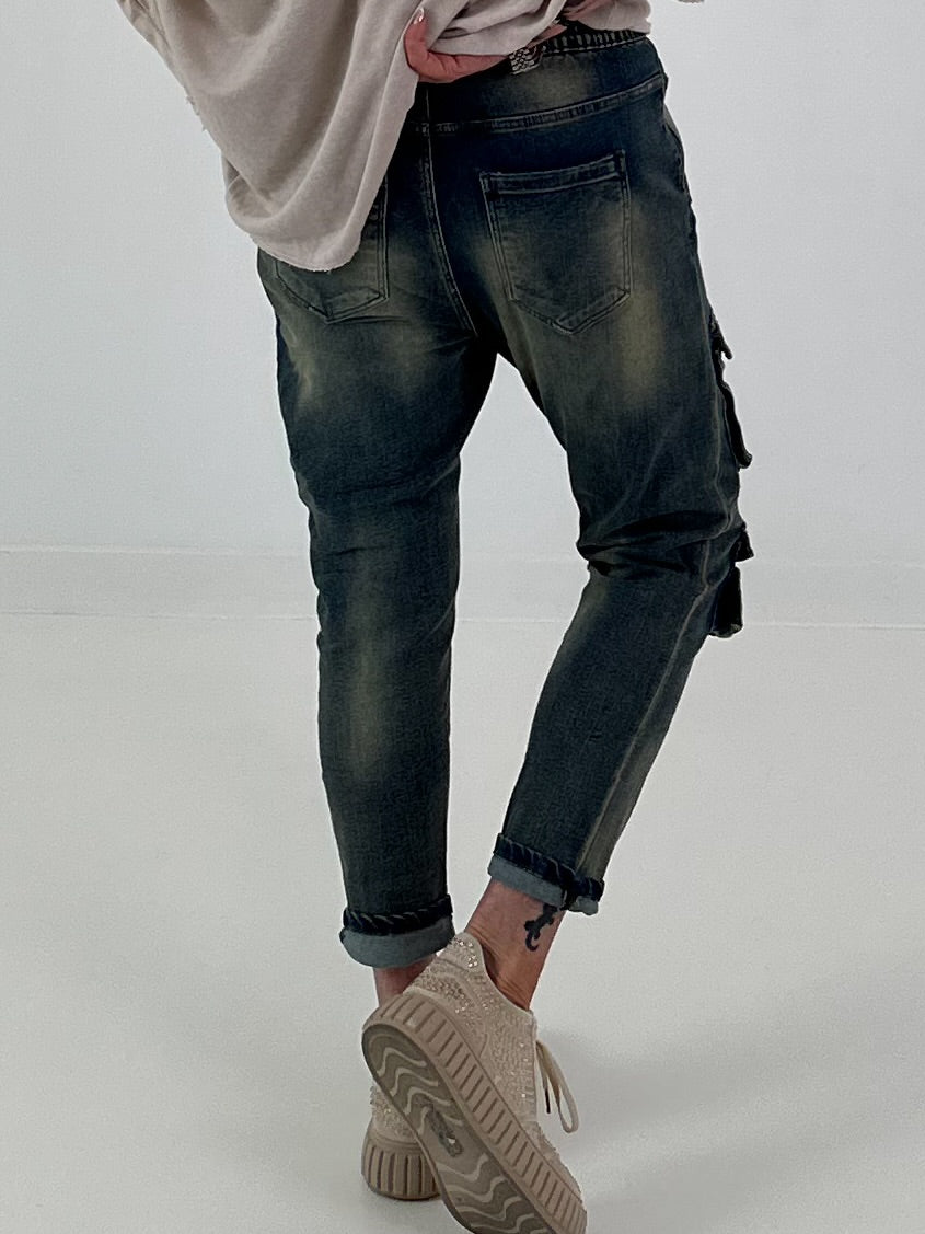 Baggy Jeans - denim used wash