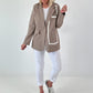 Blazer mit Statement Patch - taupe