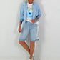 T-Shirt mit Blue-Lagoon Print - weiss