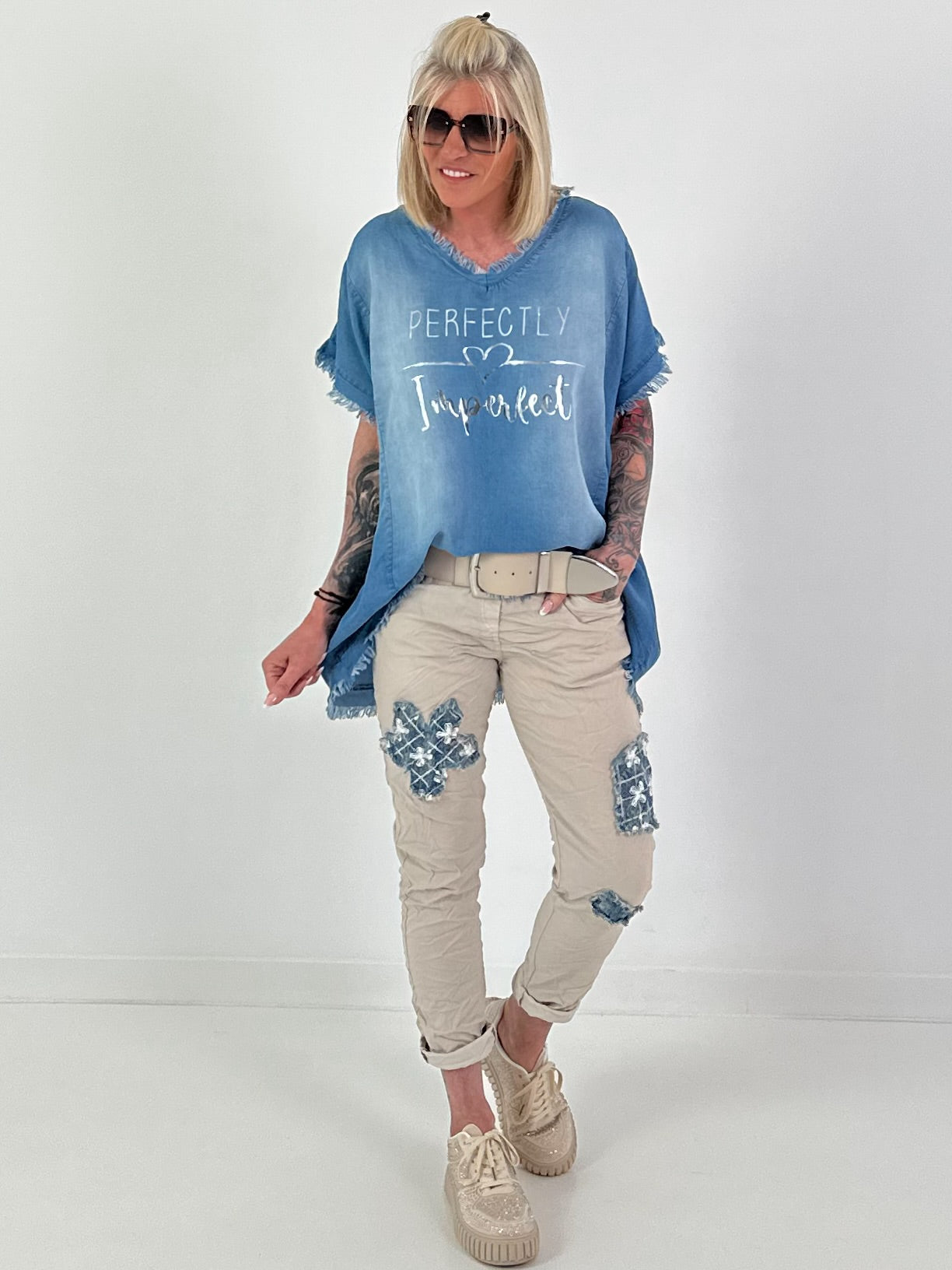 Jeans shirt Perfectly Imperfect - dark blue