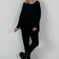 Oversized stone washed t-shirt - black