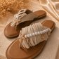 Ibiza Flip-flops with details - beige
