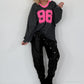 Sweater 96 - anthrazit-neonpink