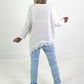 Trui met kanten details - wit