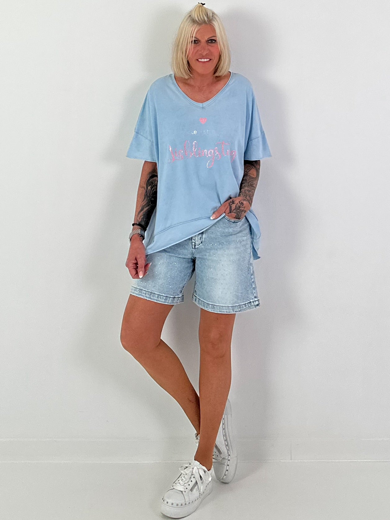 Shirt Lieblingstag - hellblau