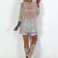 Oversized crochet sweater - beige