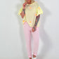 Blouse shirt with puff sleeves - yellow
