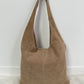 Casual suède tas - taupe