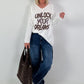 Oversized Shirt Unlock your Dreams - white