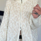 Strickjacke im Leo-Style - ecru-beige