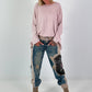 Oversized Shirt stone washed - rosa