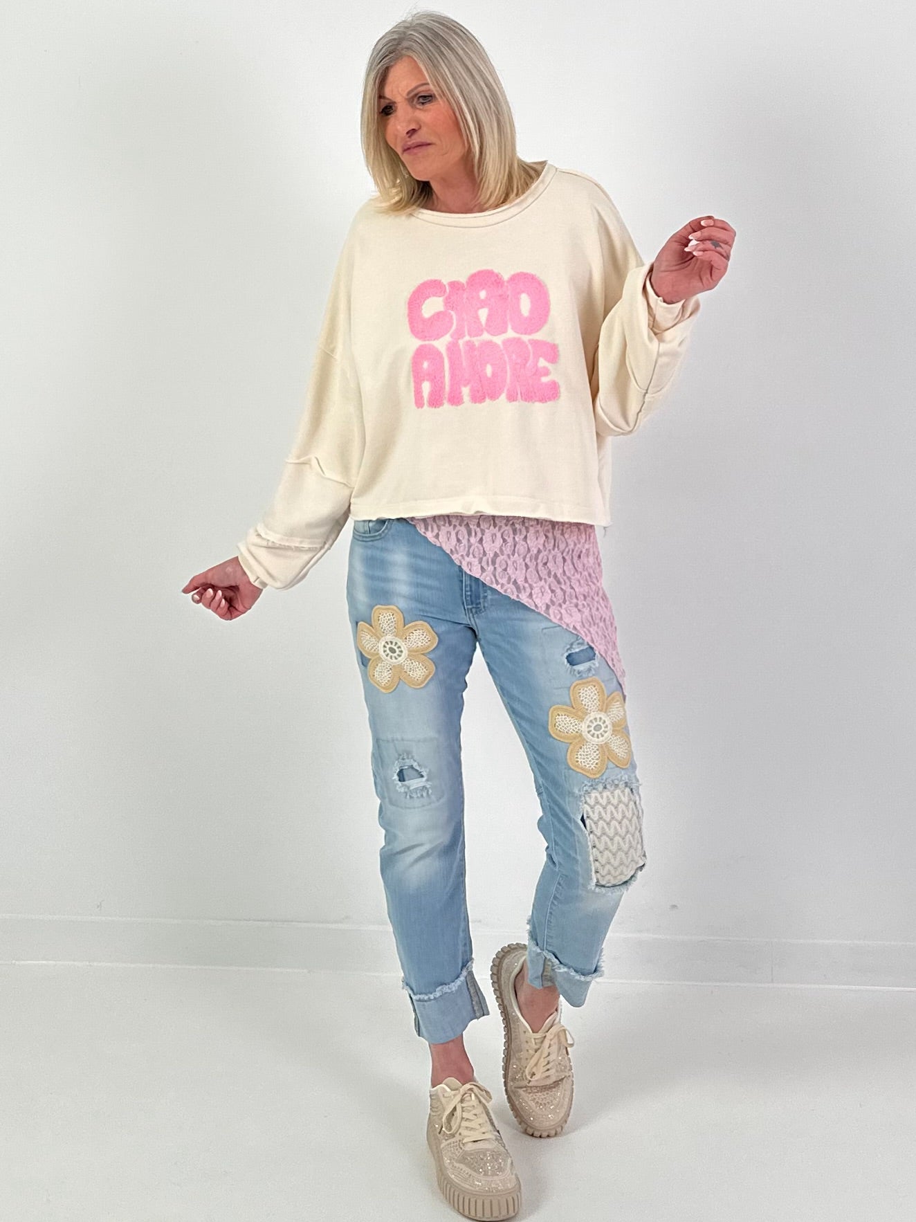 Sweater Ciao Amore - creme