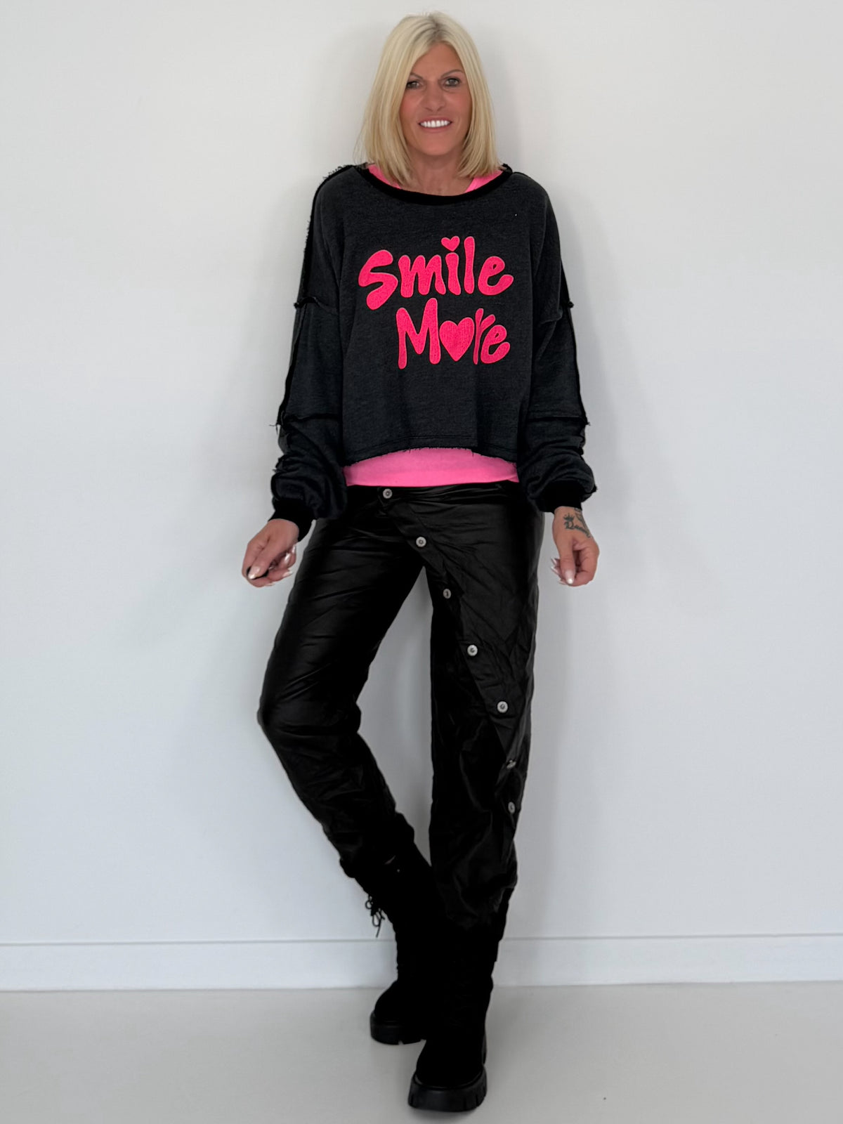 Sweater Smile More - anthrazit