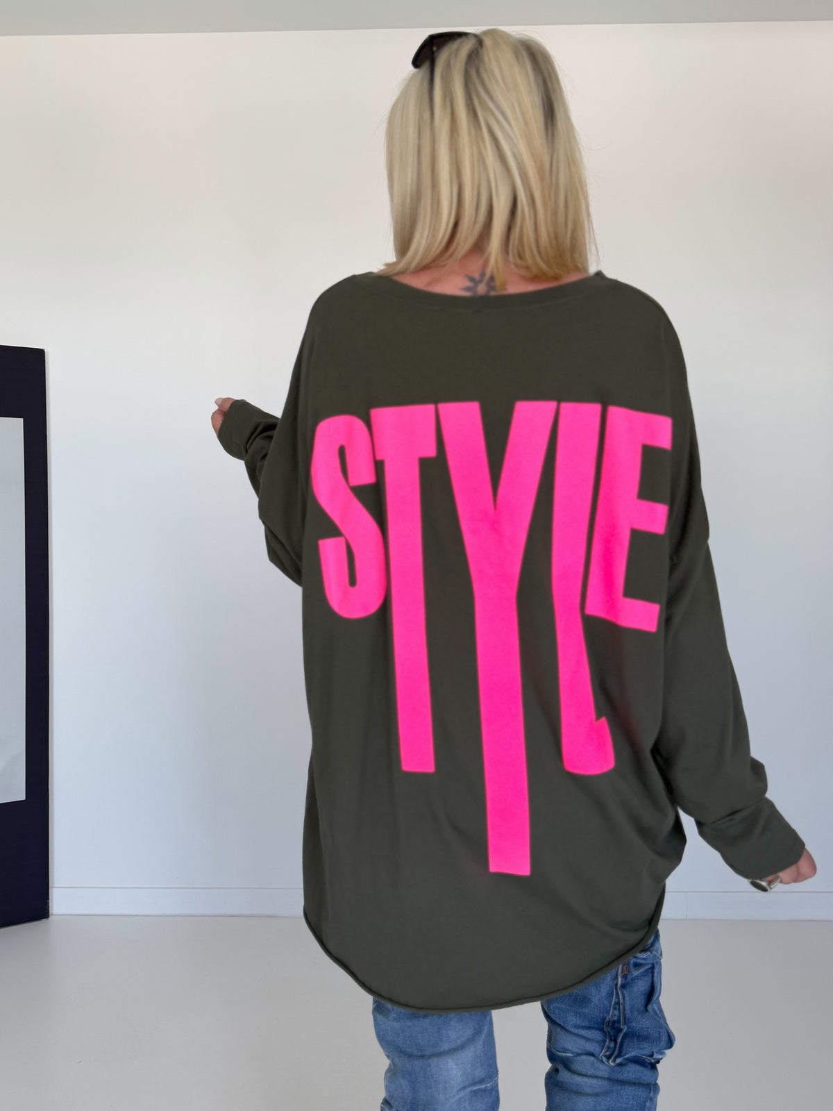 Oversized Shirt Style - oliv