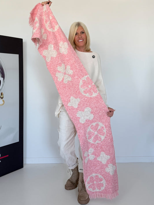 Kuscheliger Schal - rosa-beige