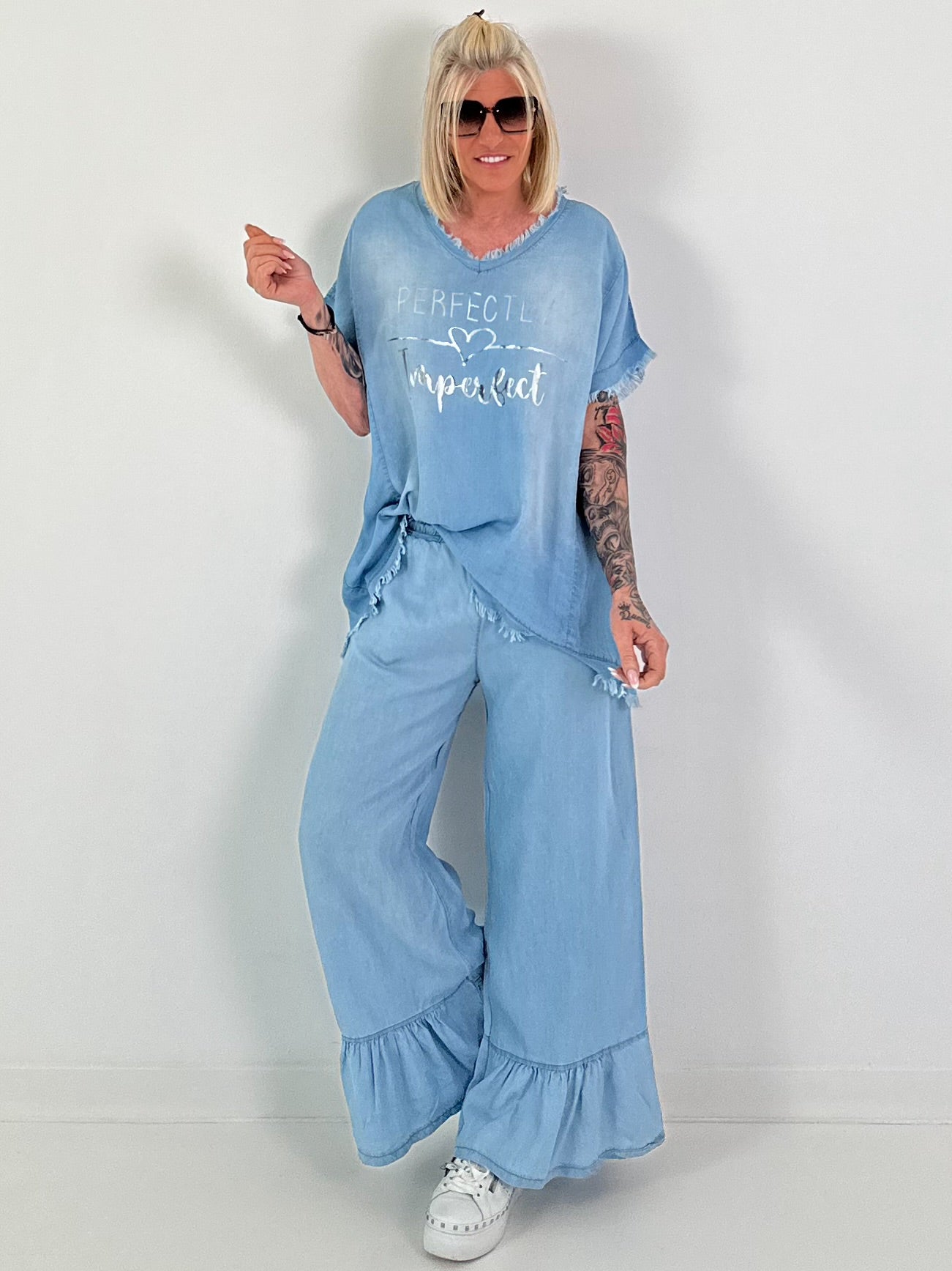 Jeansshirt Perfectly Imperfect - hellblau