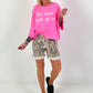 Oversized Shirt Show Must Go On - neonpink
