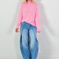 Jeans mit weitem Bein Modell "Loose Fold" - denim