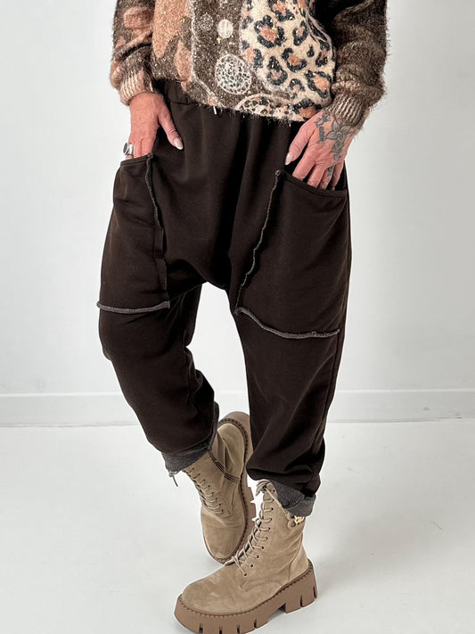 Baggy Hose Modell "Big Pocket" - mokka