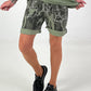 Sweat Short Camouflage mit Nieten - khaki-mehrfarbig