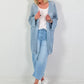 Crochet Jacket with Lurex - light blue