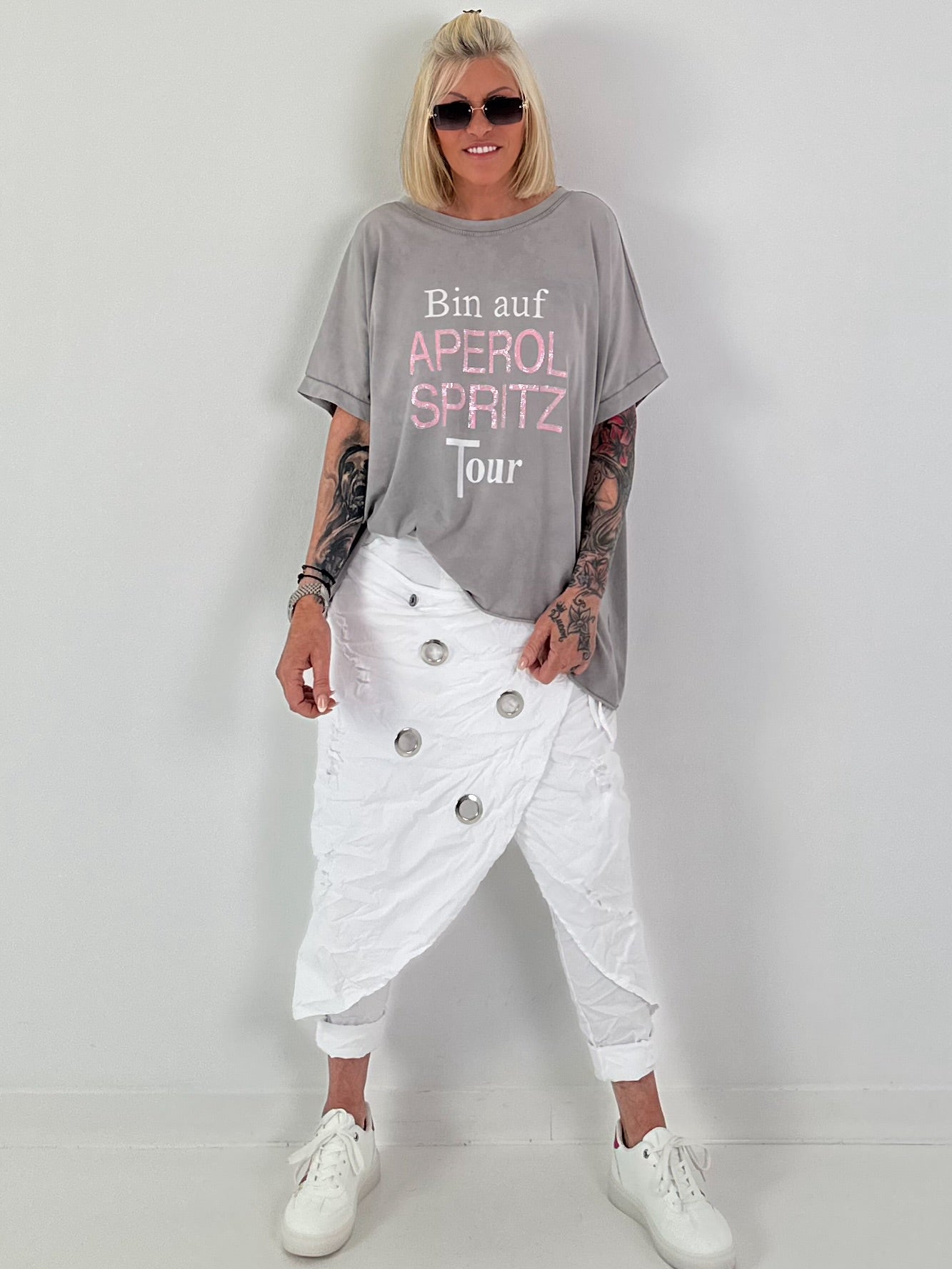 Oversized T-Shirt on Tour - grau