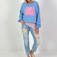Sweater Ciao Amore - hellblau