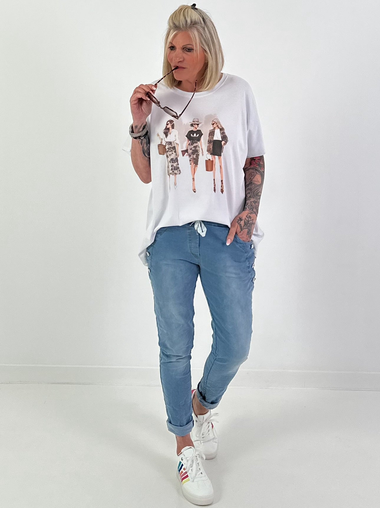 T-Shirt Girls - white