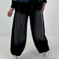 Lässige Sweat Ballonhose im Used-Look - schwarz