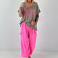 Balloon Linen Trousers with Fringe Details - taupe
