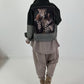 Stylische Jacke mit Farbverlauf und großem Rückenpatch - schwarz - grau