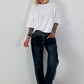 Shirt mit halben Arm und stylischen Außennähten - weiss