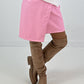 Leather-look skirt, model "Fearless Faux" - pink