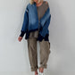 Oversized Jeansjacke - dunkelblau