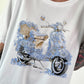 T-Shirt Vespa - white-light blue