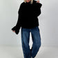 Chunky knit sweater - black