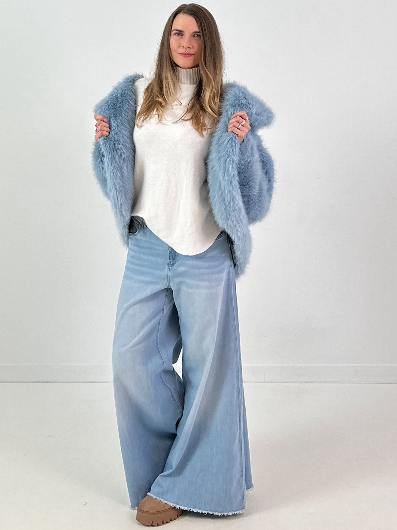 Bontjas model "Cloud 9" - blauw