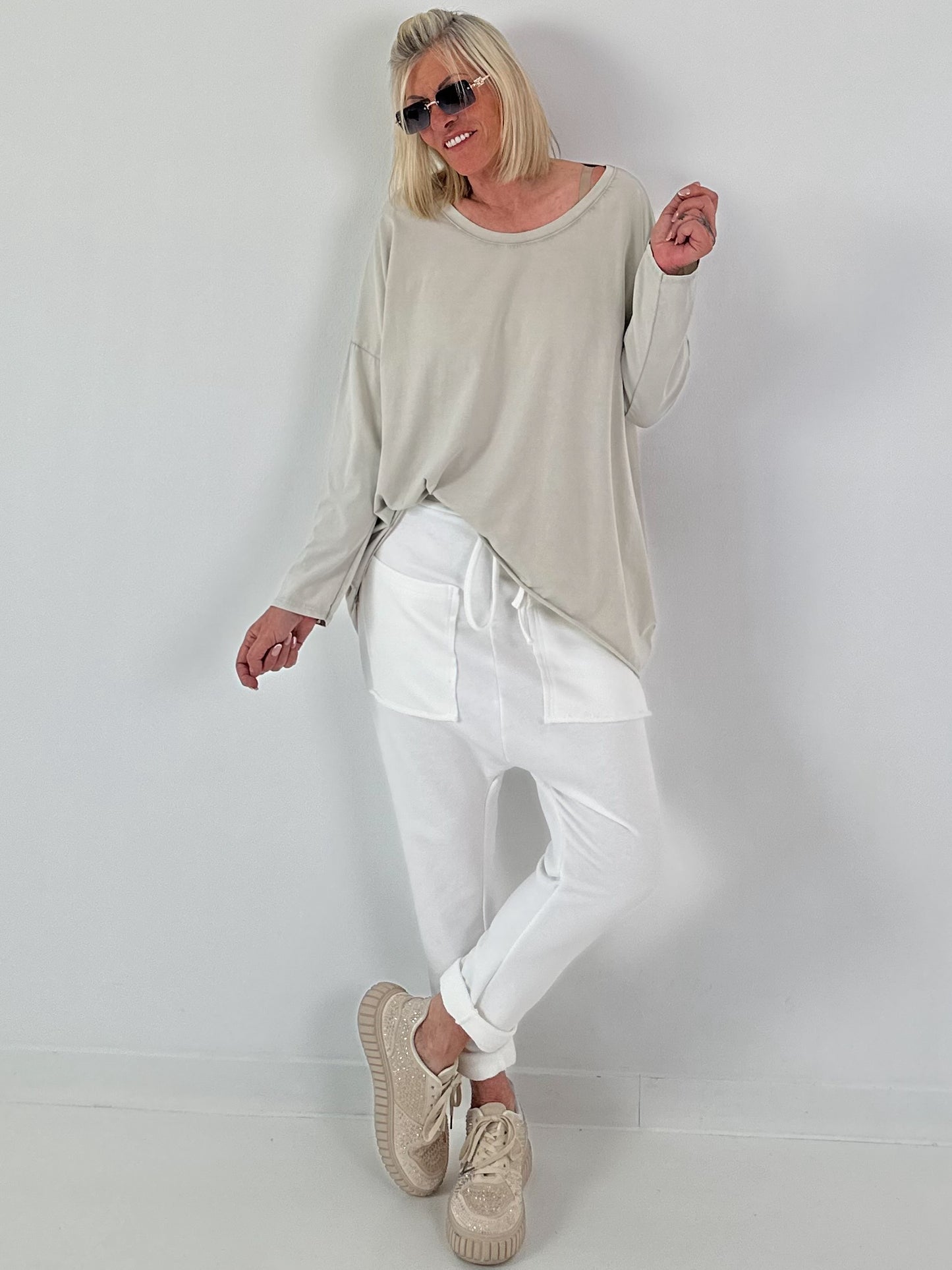 Oversized Shirt stone washed - beige