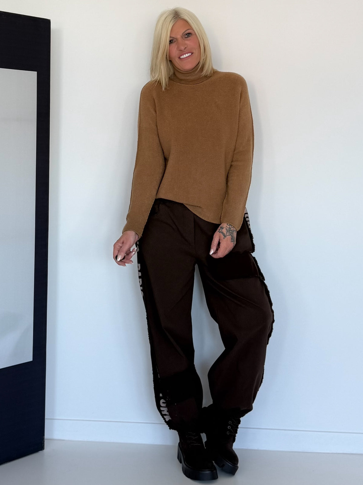 Basic Rollkragenpullover - camel